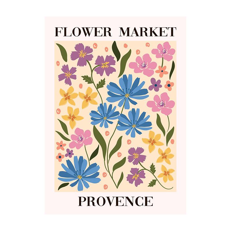 Abstract Flower Market Poster Flowers Matisse Print Market Matisse Floral Exhibition Picture Canvas Painting for Home Decor