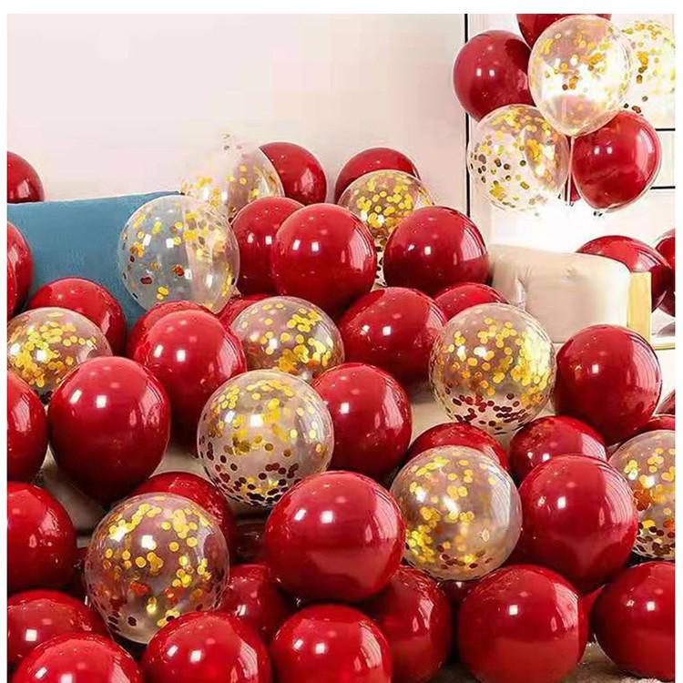 Pomegranate Red Double Layered Balloons – Wedding and Party Decorations