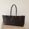 Luxury Shoulder Bag Brand Exquisite Woven Shopping Bag Stylish Simple Large Capacity Top Handle Handbag Women Commuter Tote Bag