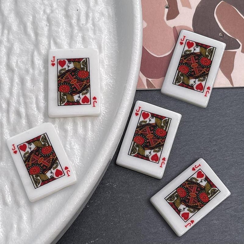 Harz Schmuck Zubehör Simulierte Spielkarten DIY Handyhüllen Handgefertigte Kinder Haarspangen Spielkarten Anhänger Materialien