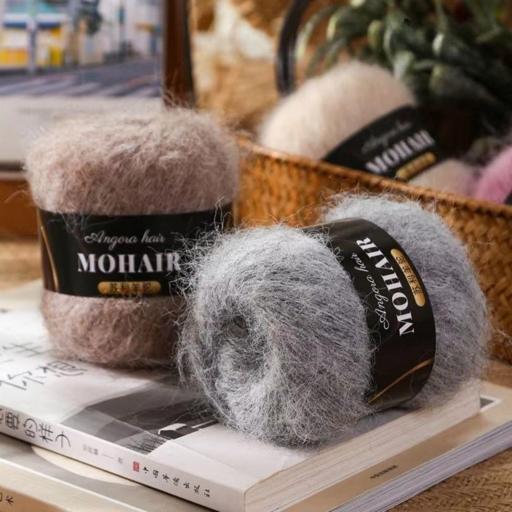 Fir Moale Pufos Tricotat Manual Fir Amestec Bumbac Fir Tricotat Alpaca Mohair Tricotat
