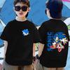 Summer Cartoon Print T-shirts, Children's Casual Short-sleeved T-shirts, Boys' and Girls' Sports Tops