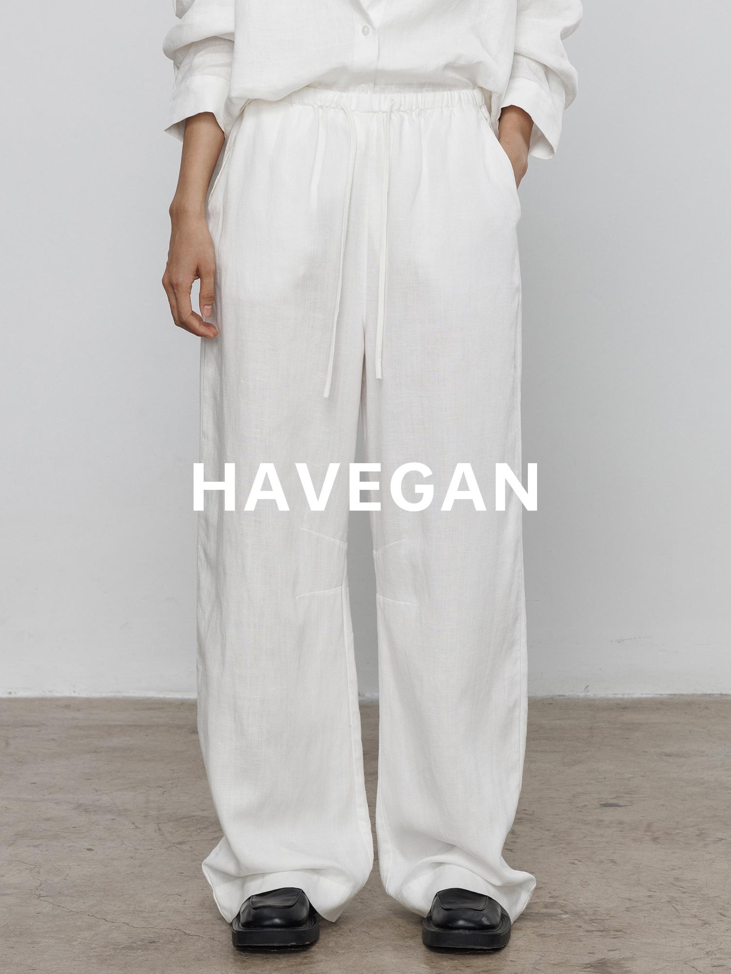 Women s 2026 New Loose Linen Old Money Style Wide-Leg Casual Pants Three-Piece Set M