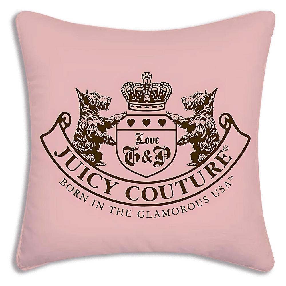 Fashion J-Juicys Pink C-Couture Pillow Covers Cartoon Sofa Decorative Home Double-sided Printing Short Plush Cute Cushion Cover