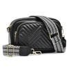Ielgy Embroidered Grid Messenger Bag Retro Popular Color-Blocking Webbing Shoulder Small Square Bag