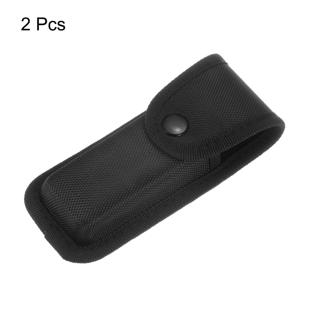 uxcell 2pcs Nylon Pocket Knife Sheath x Horizontal and Vertical Belt Loop Pouch Sheath for Folding Knife with Snap Closure Perfect for Outdoor and