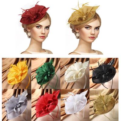 Elegant 3D Flower Fascinators Hat Large Flower Formal Tea Party Hats Large Flower Headband Formal