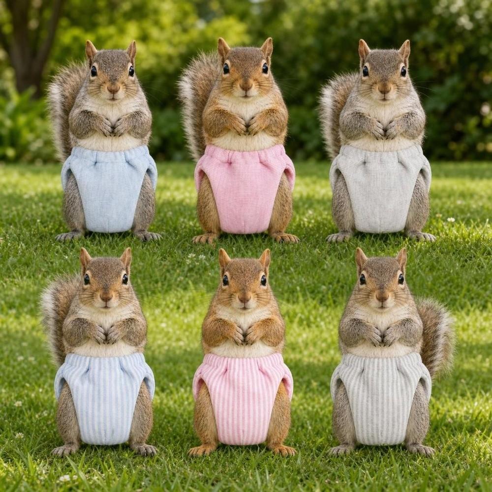 Elasticity Squirrel Diapers Breathable Squirrel Underwear Incontinence Care