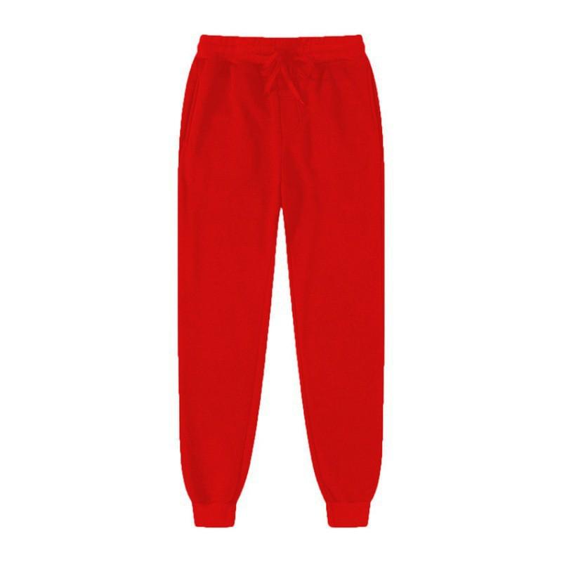 Mens Fleece Jogger Pants Casual Sportswear Straight Fit Elastic Waist Drawstring Bottom