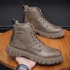 High Quality Autumn and Winter New Leather Boots Medium Tube Classic Men's Leather Boots