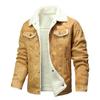 Spring Casual Black Single-Breasted Fleece Jacket with Lapel Fur and Side Seam Pockets