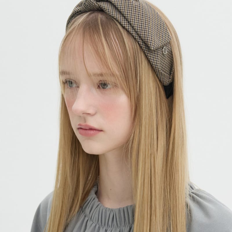 

Brown Hat Petit Bunny - Check Beige