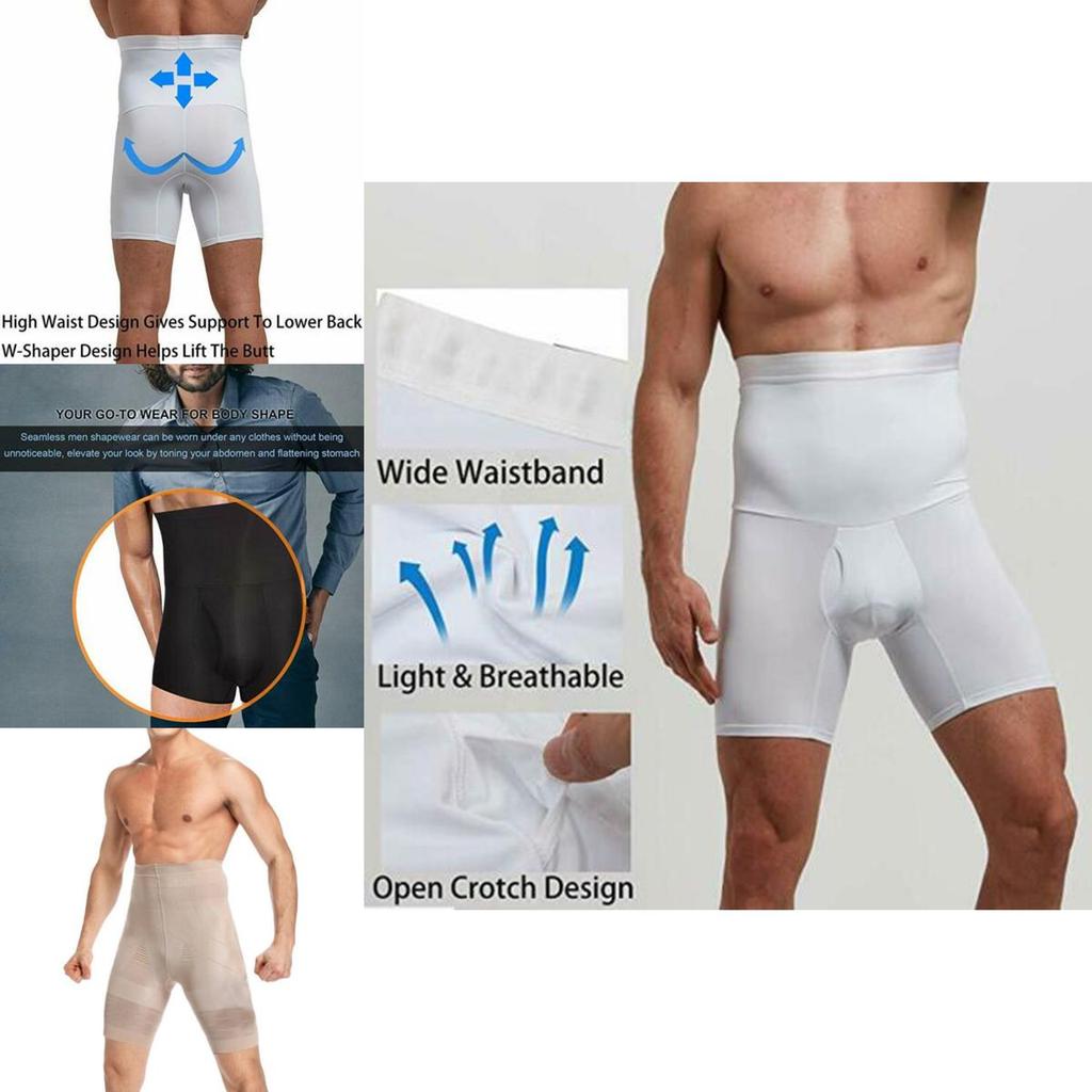 High Waist Men's Body Shaper Tummy Control Shorts Featuring Flexible And Quick Dry Fabric For Everyday Use