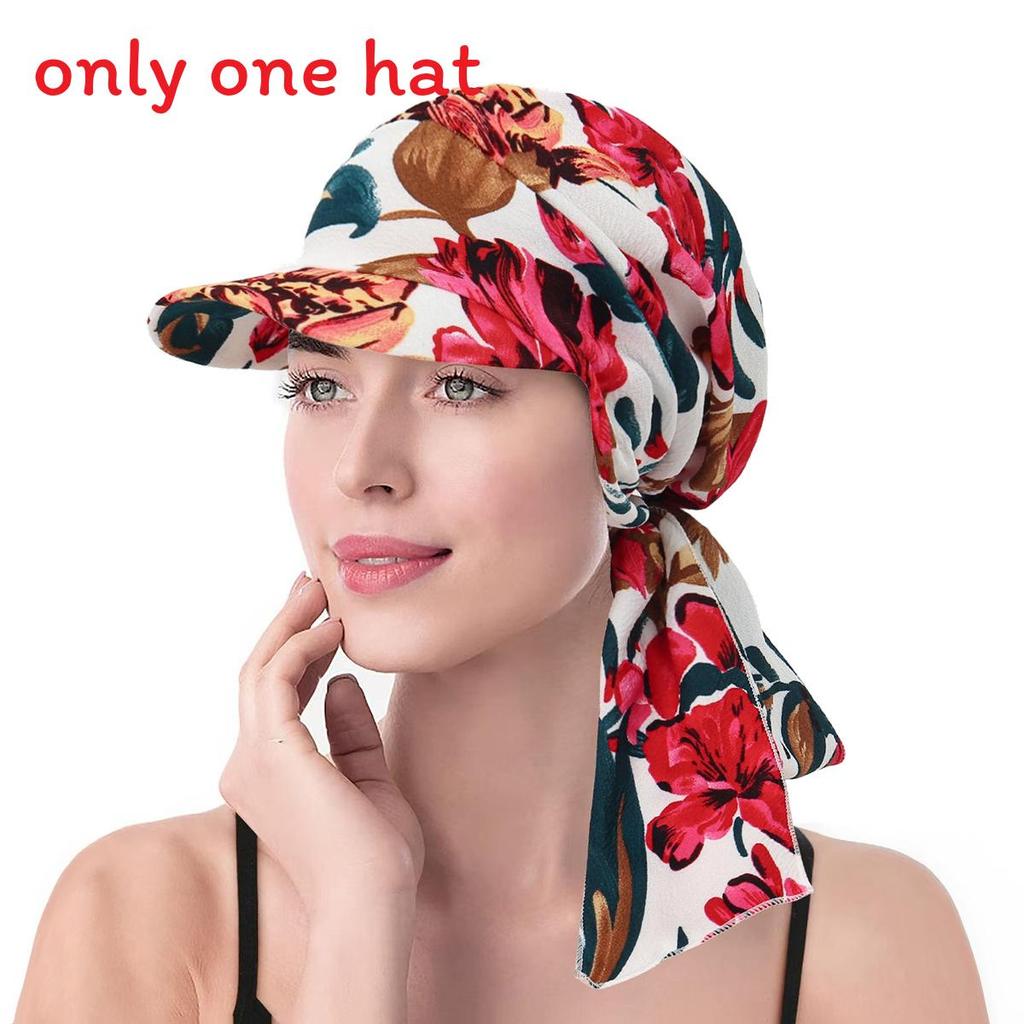 Wide Brim Headscarf Hat With Leopard Print And Floral Pattern Summer Style For Women And Men