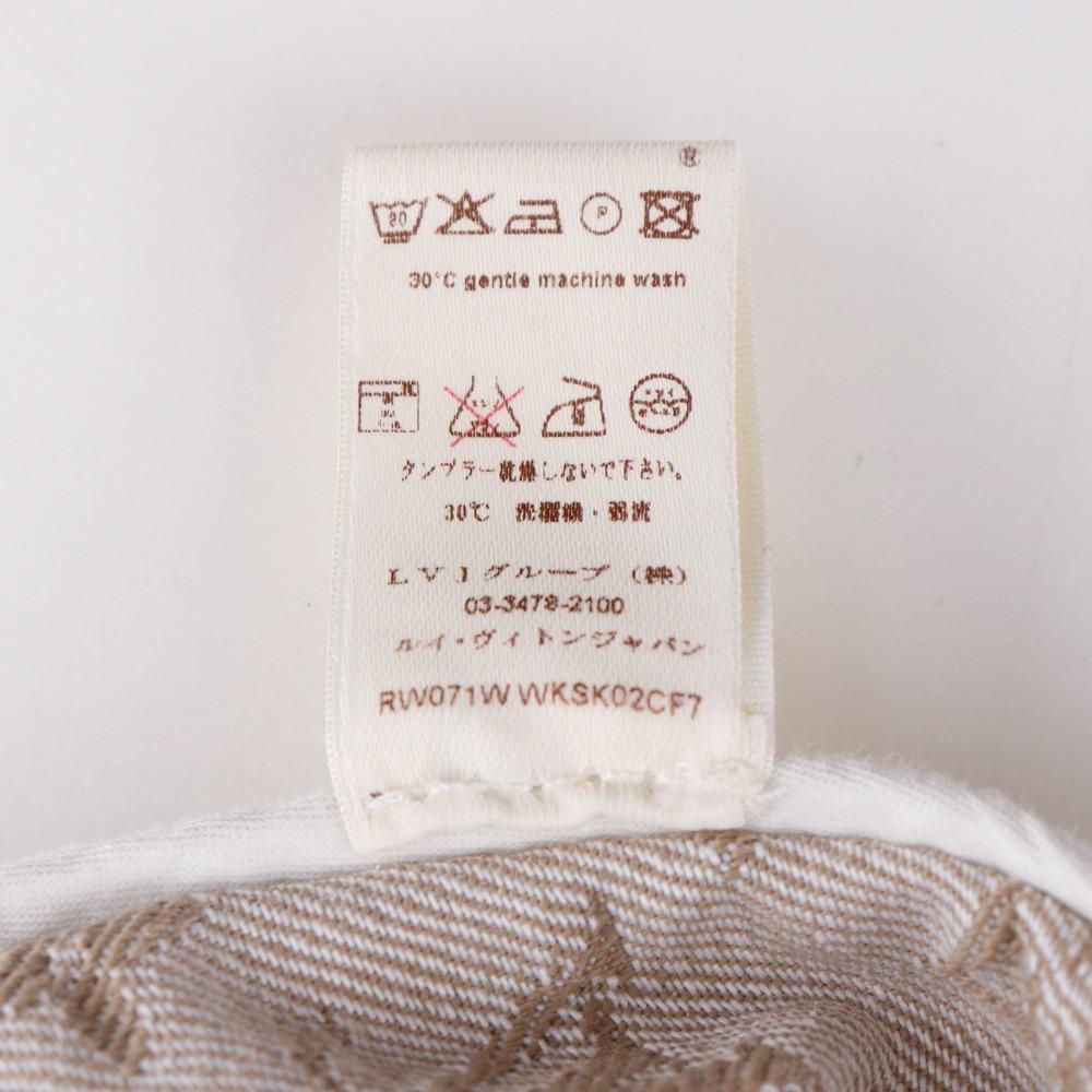 LOUIS VUITTON Monogram denim skirt tight Brown cotton/polyester Women Used