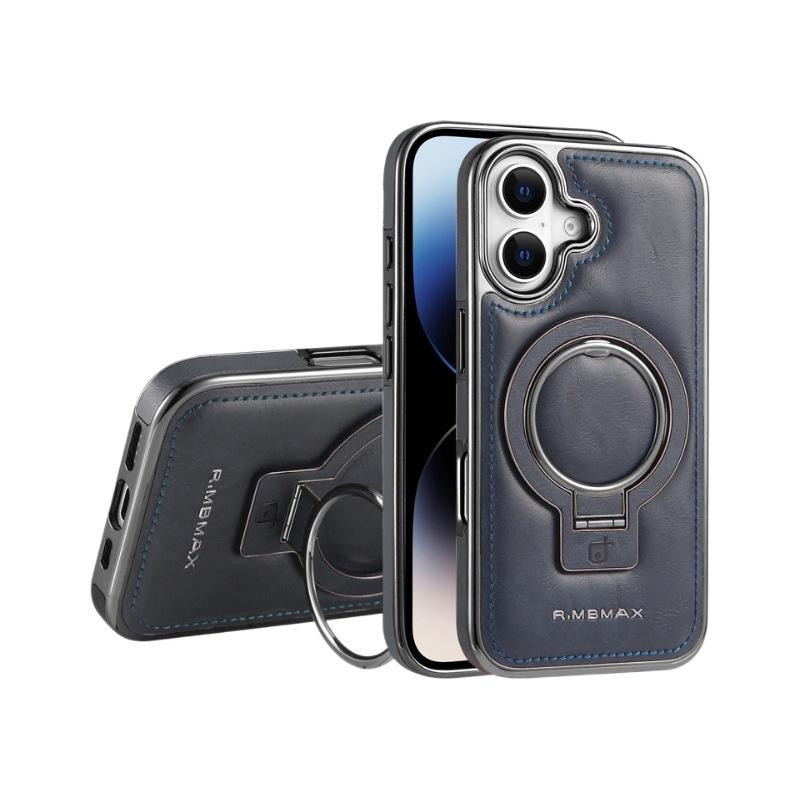 Suitable for IPhone16 Phone Case Stand, Magnetic Attraction, Full Cover of Apple 12promax, 15 Anti-drop, 13/14 Leather Case