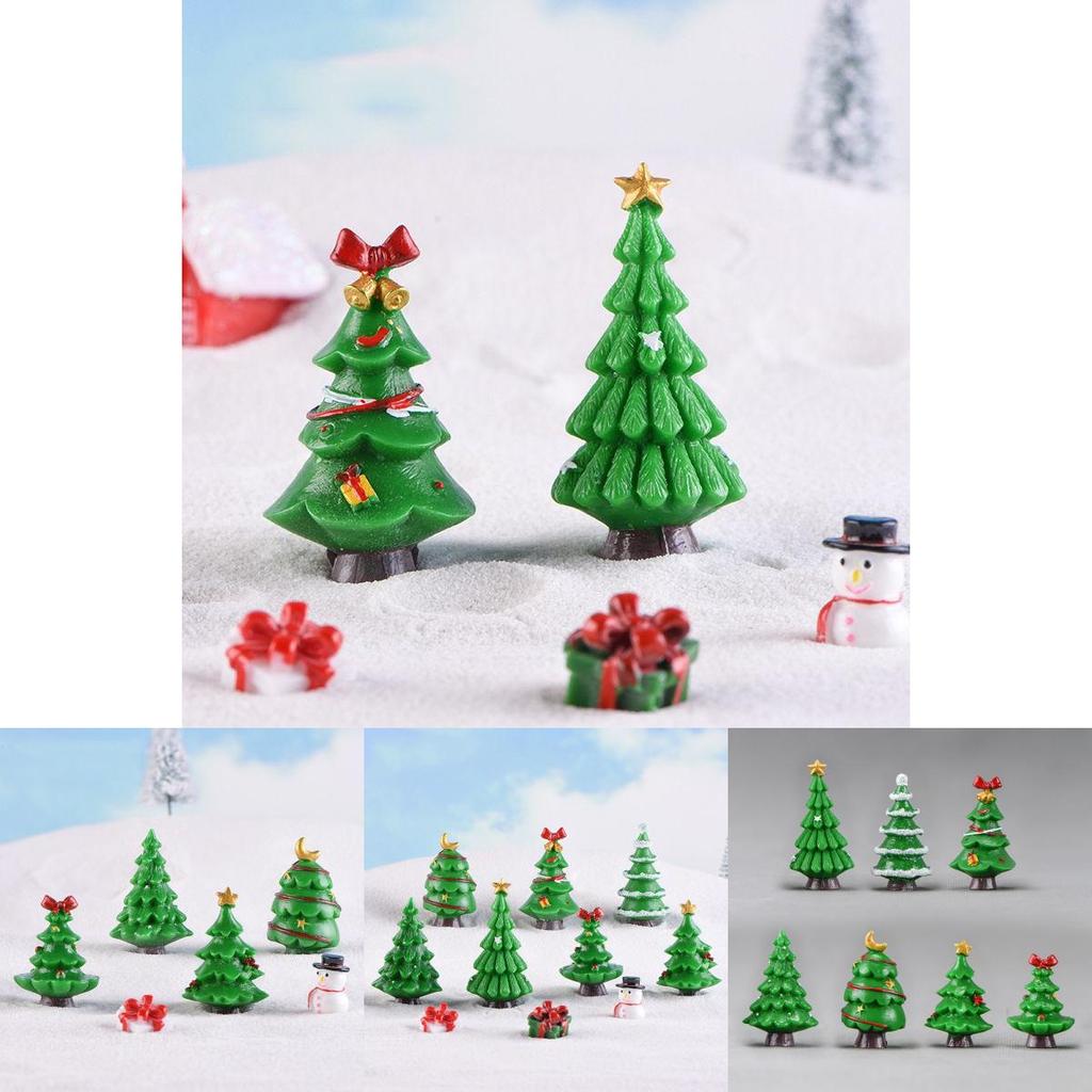 Charming Resin Christmas Tree Ornament For Miniature Garden And Dollhouse Decor