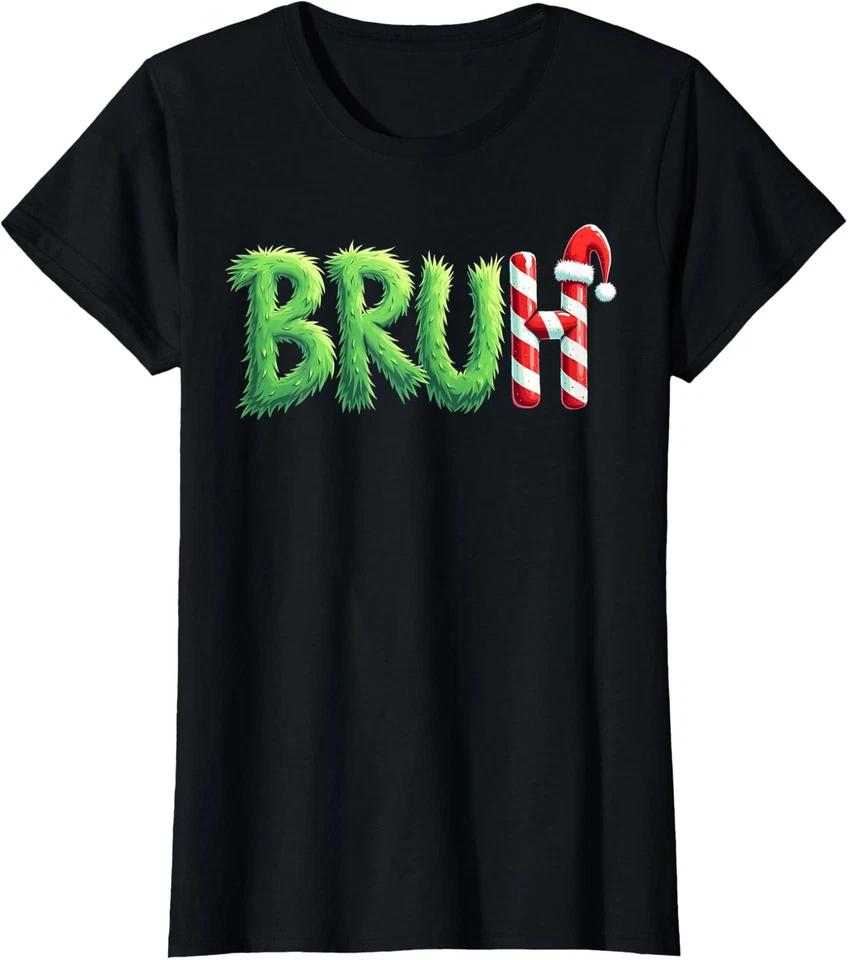 Retro Chimney Funny Christmas Santa Humor Ladies  V-Neck Tshirt L