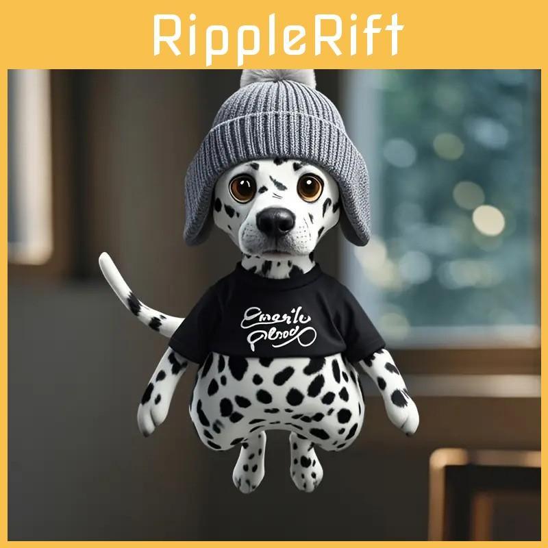 Acrylic Interior Vehicle Flat Surface Pendant Dalmatian Hat Design Clothing