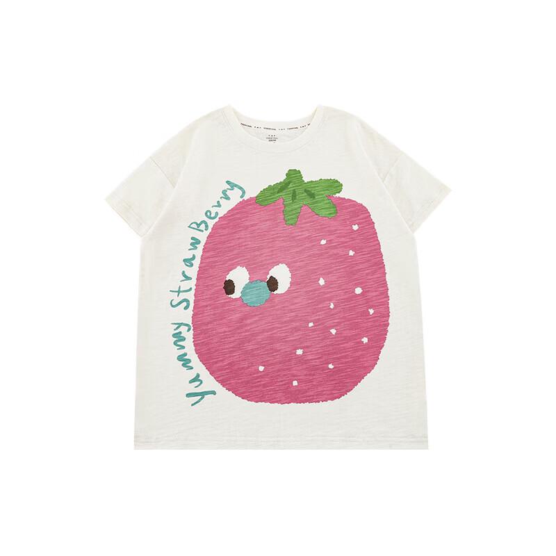 Youyou Girls Fruit Print Short Sleeve T-Shirt 140