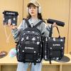 School Bag Four-piece School Bag Female Cute Cartoon Primary School Student Backpack Durable Large Capacity High Value Junior High School Backpack