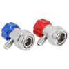 2 stücke A/C R134a Auto Klimaanlage Fluoridated Adapter Koppler Schnell Anschlüsse High & Low Druck Innen Teile