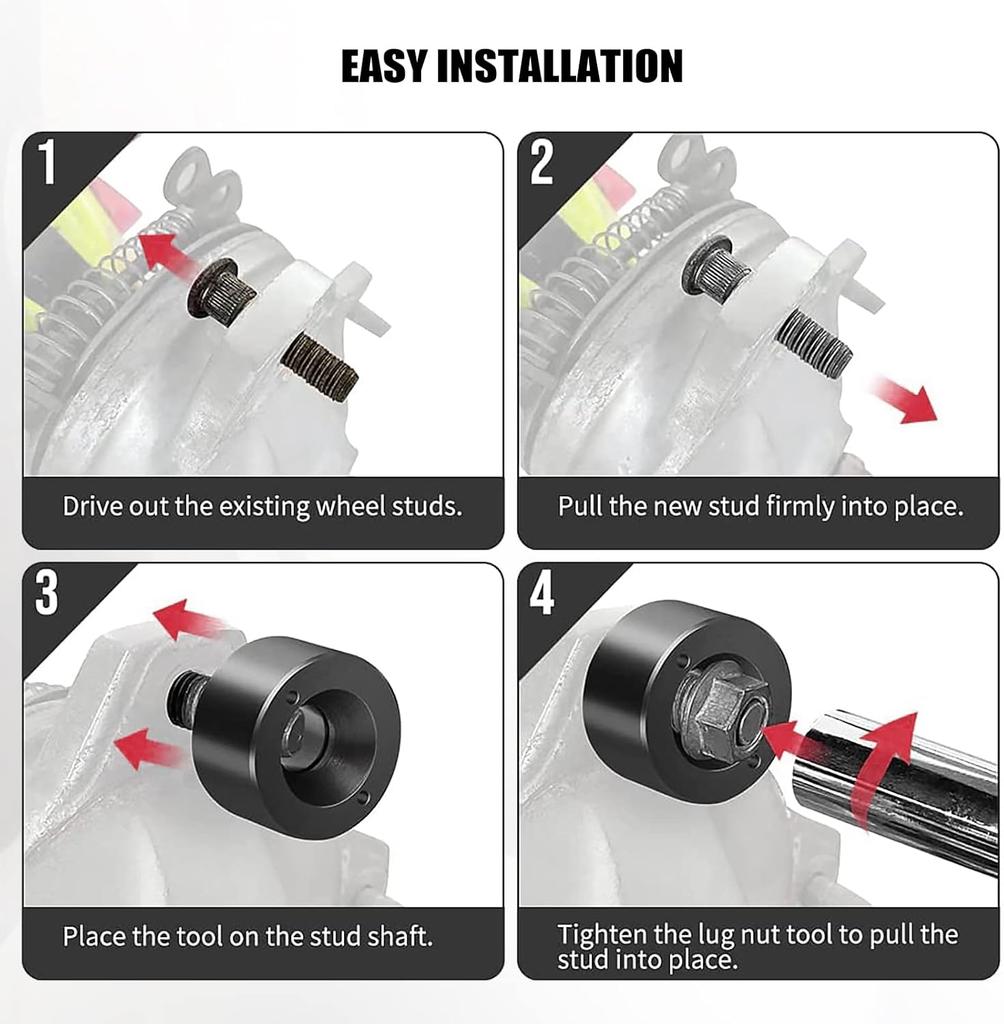 22800 Montážní nástroj pro šrouby kol, Nástroj pro montáž šroubů kol, Bezpečný, Šetří čas, Námahu, pro většinu všech automobilových kol a lehkých nákladních vozidel