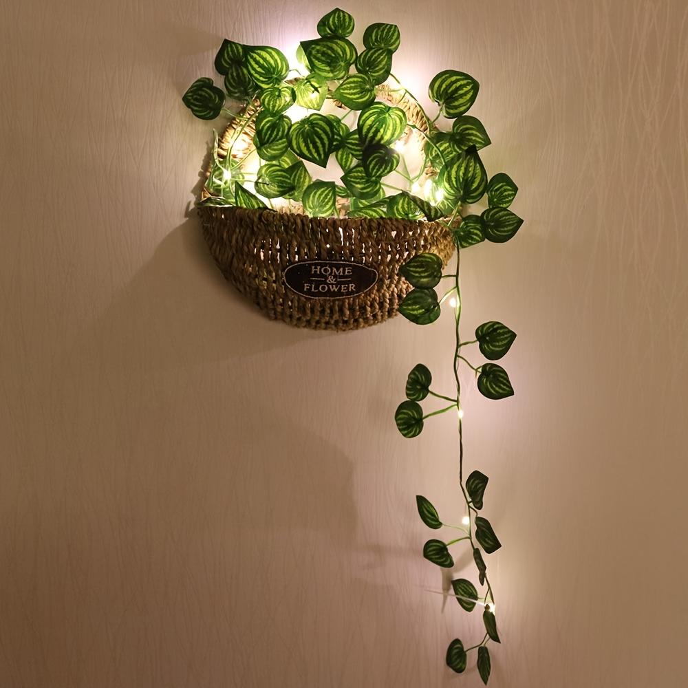 USB Artificial Vine Wedding Fairy Lights Christmas Tree Garland Light Flower Green Leaf String Lights Home Decor