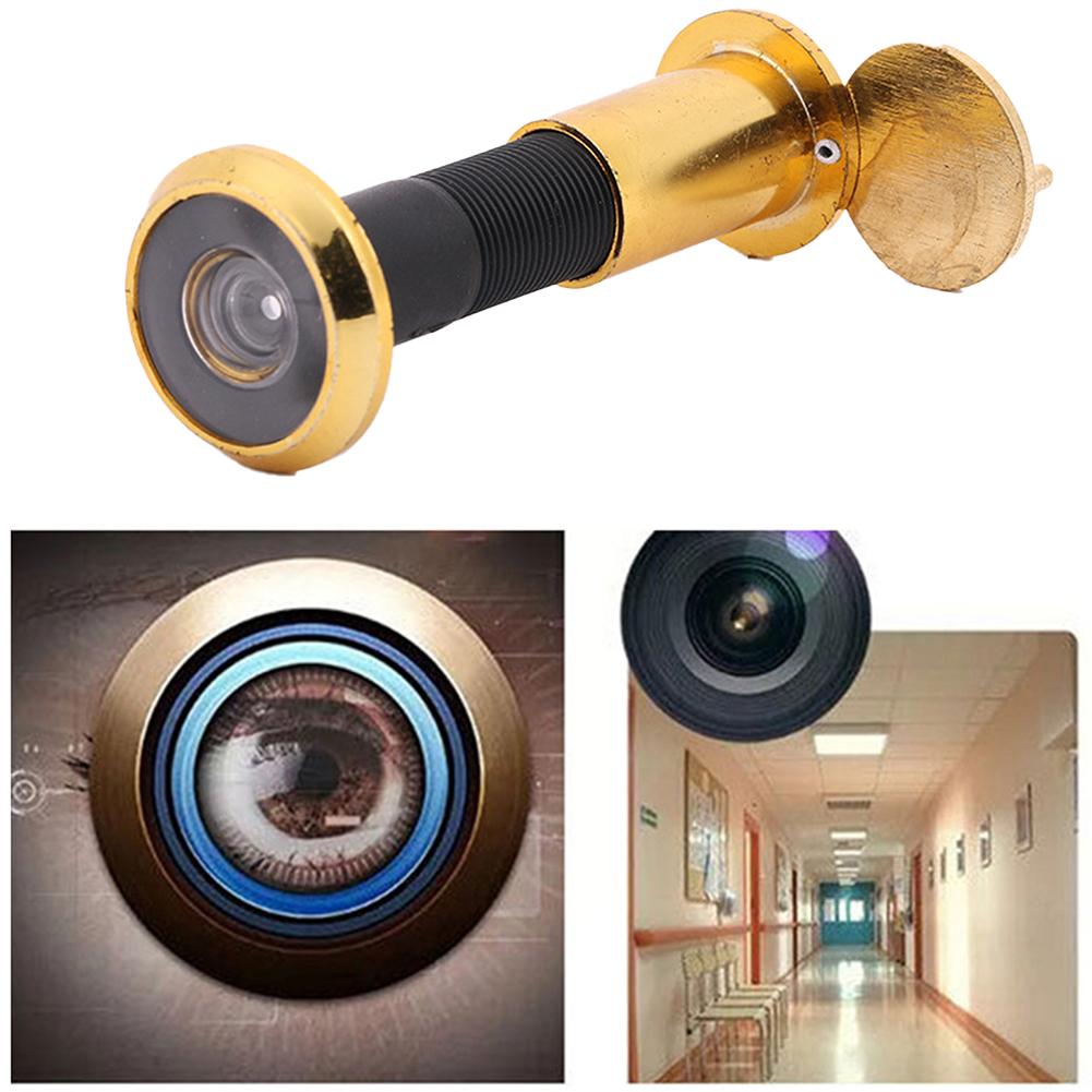 220 Degree Door Peephole Viewer Wide Angle Eye Sight Hole Glass Lens Cat Eye Wooden Door Anti-theft Door Mirror Dia16mm 50-70mm