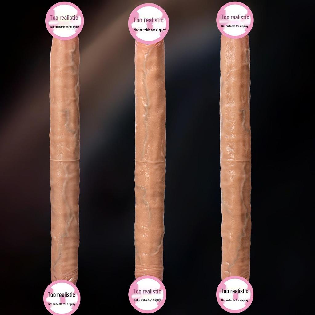 LALA Smok Dwugłowy Silikonowy Dildo - Symulacja Miękkiego Ciała, Bardzo Długi Lesbijski Gadżet Seksualny