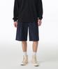 [Cooltandard] One-Pleat Bermuda Sweatpants [Navy]