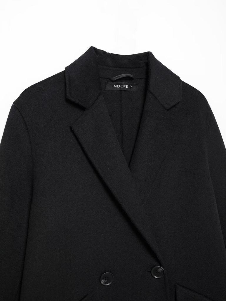 2024 Winter Women's European & American Double-Breasted Loose Fashion Overcoat