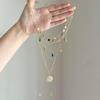 Medieval Vintage Gold Sunflower Tassel Necklace Female Bohemian Multi-layer Stacked Water Drop Clavicle Chain