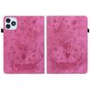 For itel VistaTab 30 Case Card Holder Anti-Scratch Leather Cover Rose Flower Imprint
