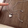 Simple Necklace Fashionable Heart Pendant Necklace Heart Neck Jewelry Perfect for Youthful Couple or Close Friend