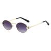 Retro 2025 Small Frame Metal Sunglasses - Unisex, Street Style, High-End UV Protection.