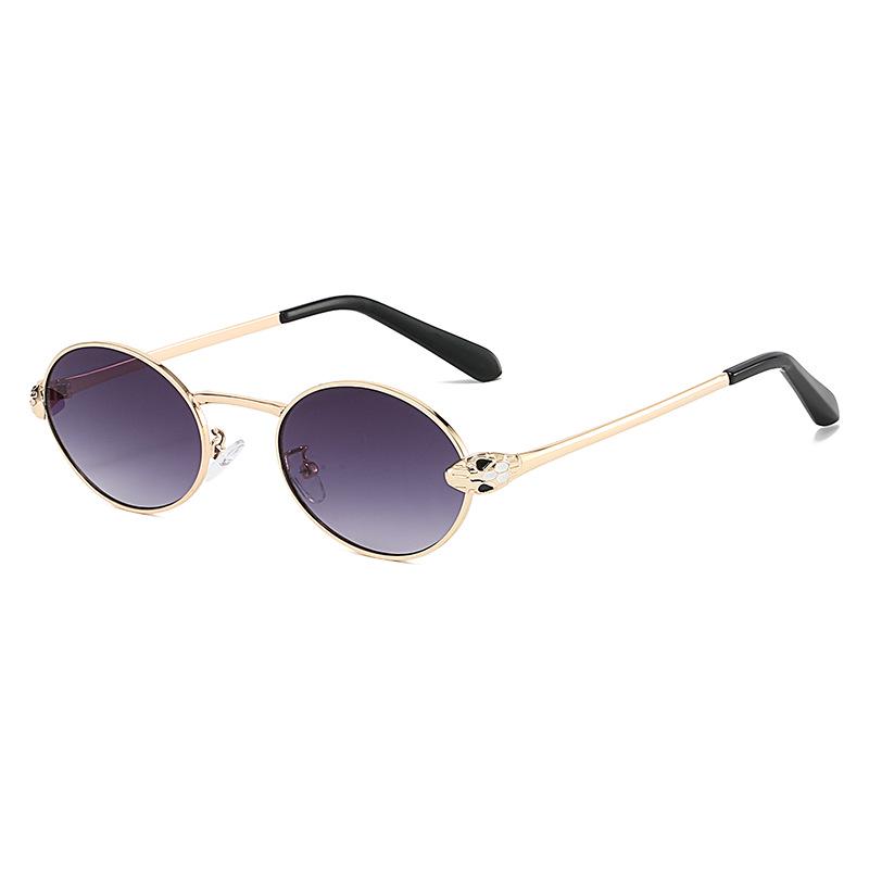 Retro 2025 Small Frame Metal Sunglasses - Unisex, Street Style, High-End UV Protection.
