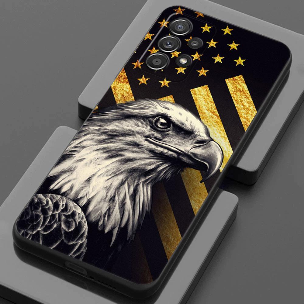 American USA Flag Eagle Phone Case For Samsung Galaxy A15 A25 A24 A23 A22 A21S A20s A13 A10 A05S A04 A03 A02 A14 Soft Back Cover