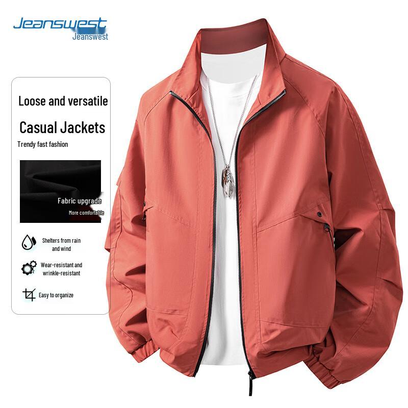 

Jeanswest Men s Casual Windproof Lapel Jacket 4XL