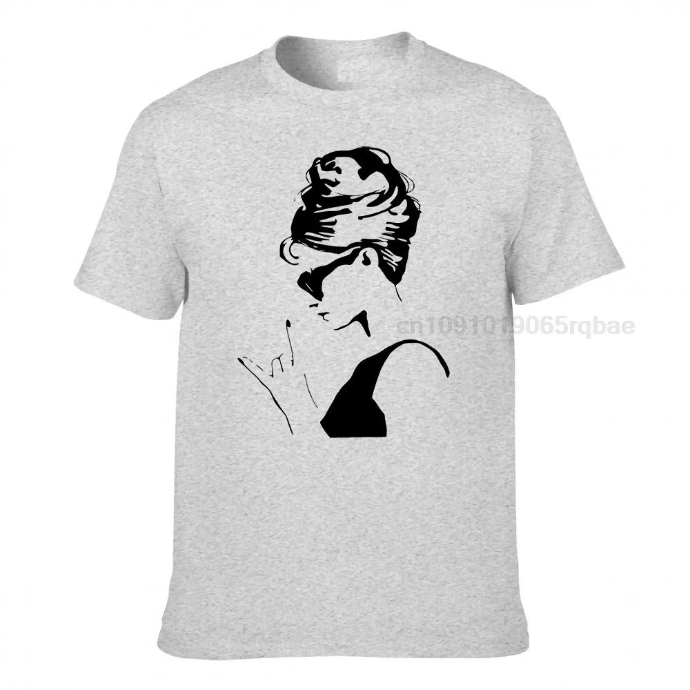 Elegant Rock Tshirt Unisexs Unisexs Tee Gift For Friend Audrey Fan T Shirt Boho Smart Actress Movie Artistic Hippie Tshirt Hipster