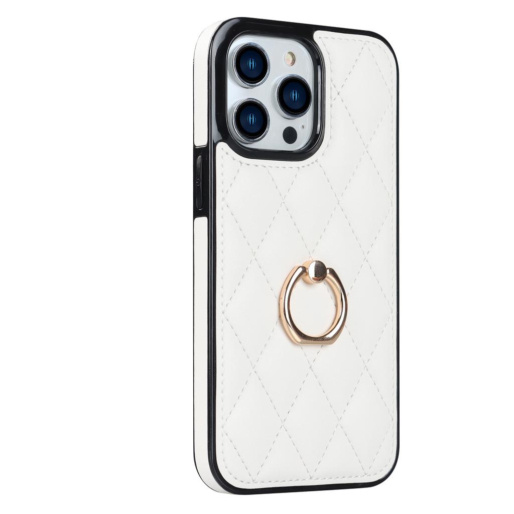Luxury Leather with Ring Holder Soft Case for iPhone 15 14 13 11 Pro Max 12 Mini XS XR X 8 7 6 6S Plus 14Pro 13Pro Shockproof Cover