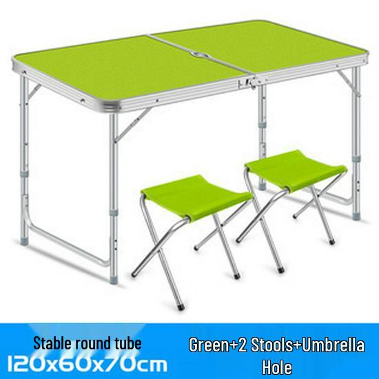 Portable Aluminum Alloy Folding Table and Chair Set for Outdoor Camping and Street Stalls