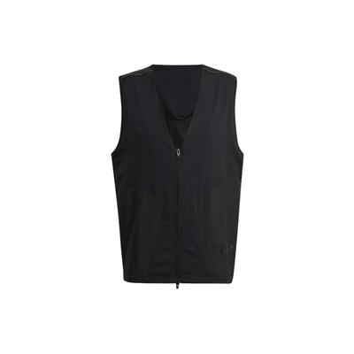 Originals Trefoil Greveal Vest With Solid Color Block Zip V-Neck Sleeveless Men Vest Black HK2738