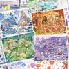 Four Seasons Theme Visual 3D Cabin Landscape Stickers Miniature Scene Hand-Pasted Collage DIY Toys Gift For Kid Child