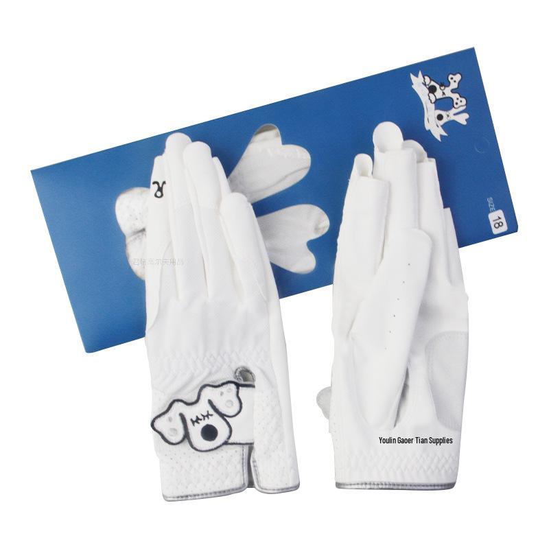 Women's Fingerless Golf Gloves with PU Palm, Mesh Back, and Nano Microfiber Reinforcement (Left Hand)