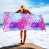Lila Blätter Mikrofaser Strandtuch Blume Saugfähig Schwimmtuch Leicht Schnelltrocknend Pooltuch Perfekt für Männer Frauen