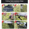 Foldable Camping Tables Camp Tables Aluminum Lightweight Folding Table Compact Picnic Desk for Fishing Picnic BBQ