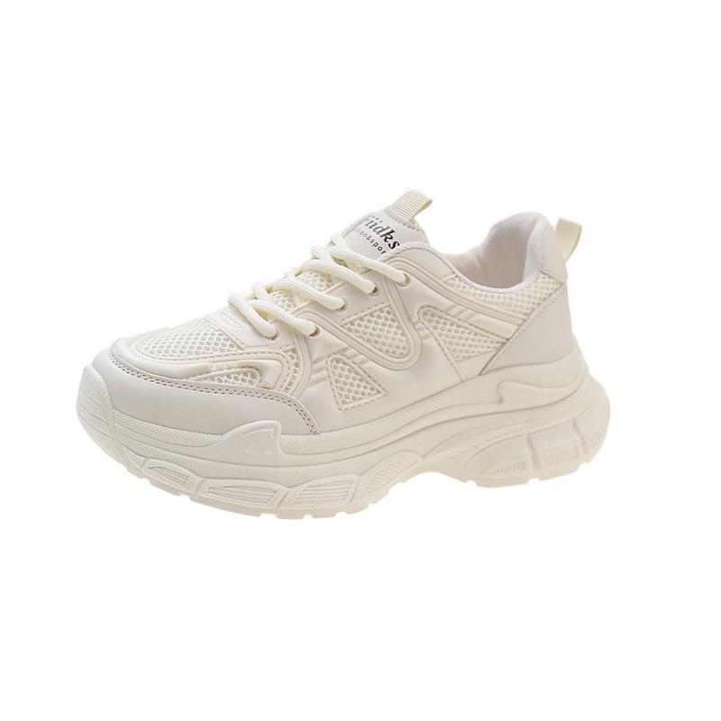 Daddy shoes girl 2025 spring and summer new fashion casual platform ins trendy thin mesh breathable sports shoes