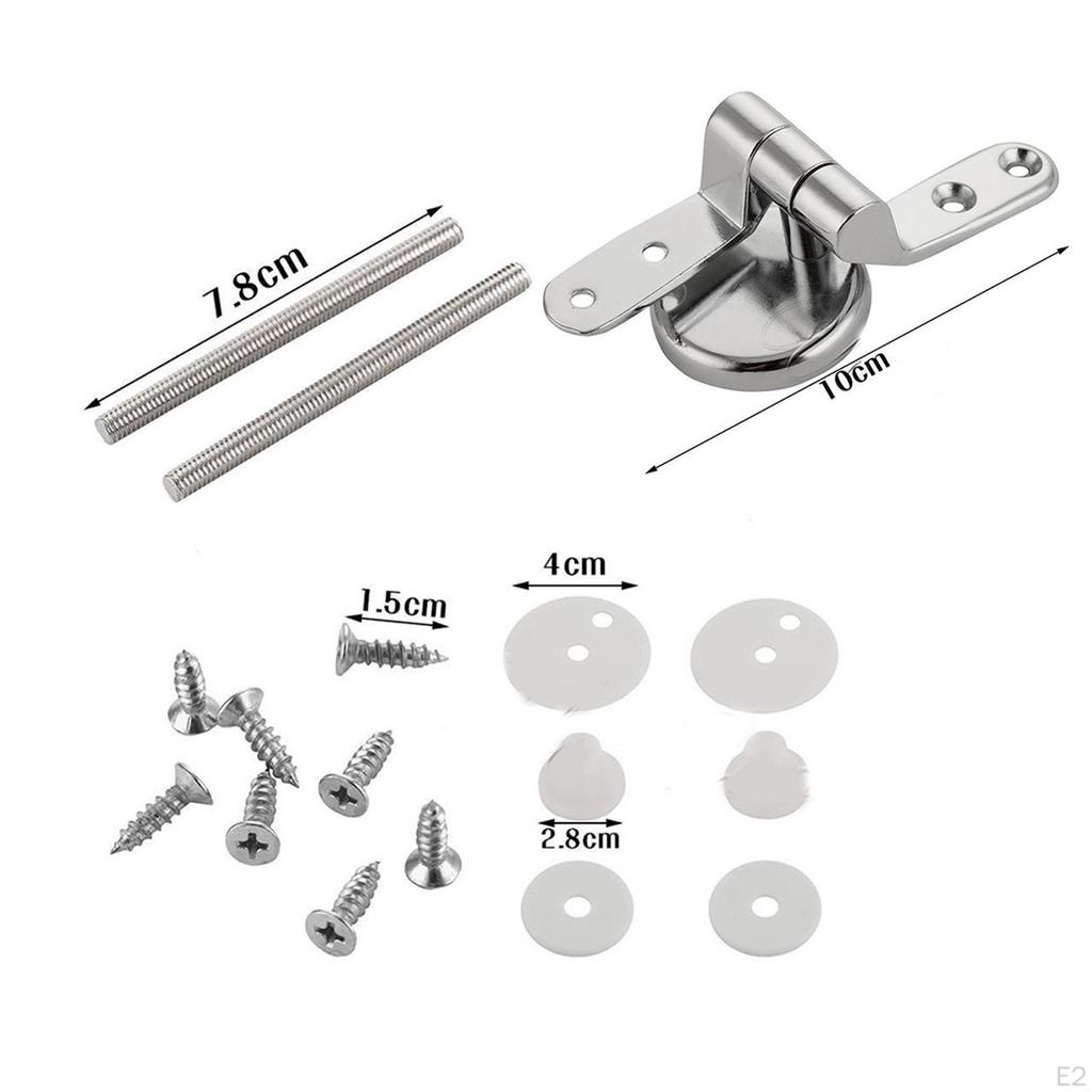 Bathroom Toilet Seat Hinge Zinc Alloy Hardware Hotel Restroom Toilet Accessories with Bolts and Nuts
