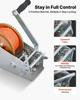 Boat Winch, 1588 kg Hand Winch, Heavy Duty Manual Rope Crank with 6.1m Orange Polyester Strap, Portable Two-Way Ratchet, 2 Speed Switchable, Anti-Slip